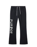Purple Brand Half And Half Flared Sweat Pants