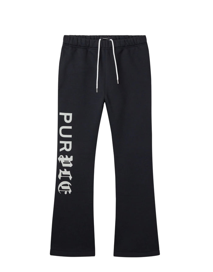 Purple Brand Half And Half Flared Sweat Pants