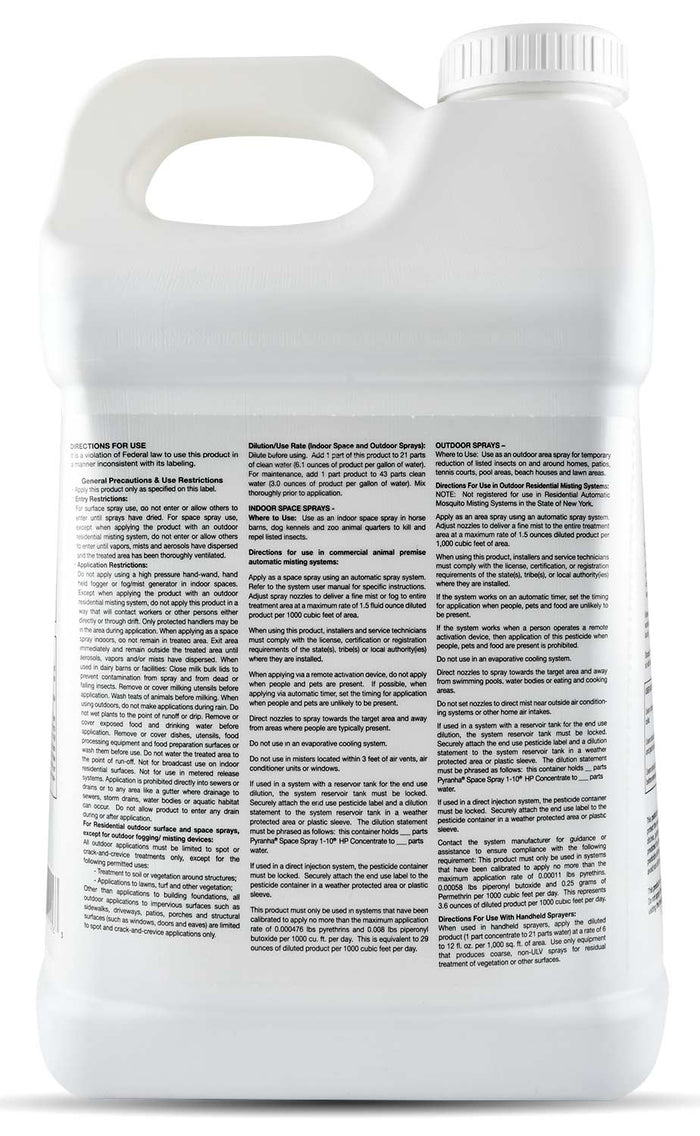 Pyranha Insect Control Space Fly Spray 1 - 10 HPS Concentrate for Barns, Stables, & Kennels - CXP1 - Refill - 55 gallons - 2