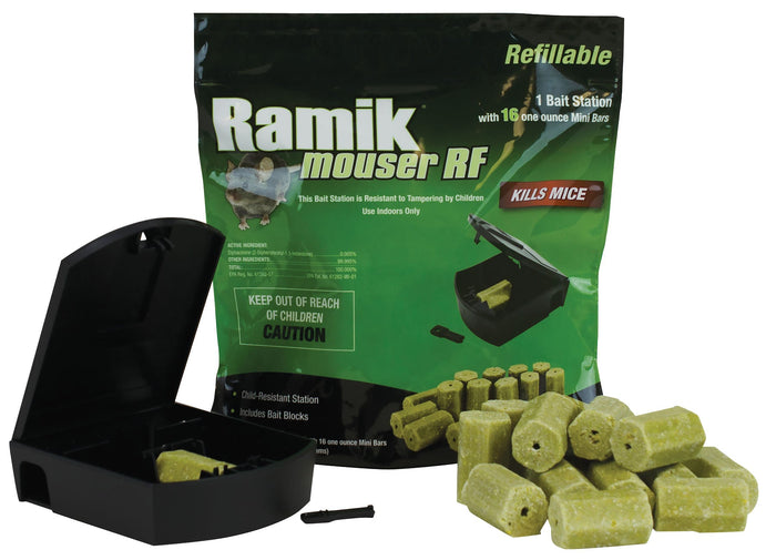 Ramik Mouser Refillable Bait Station - A2BV - 16 Mini Bars - 5
