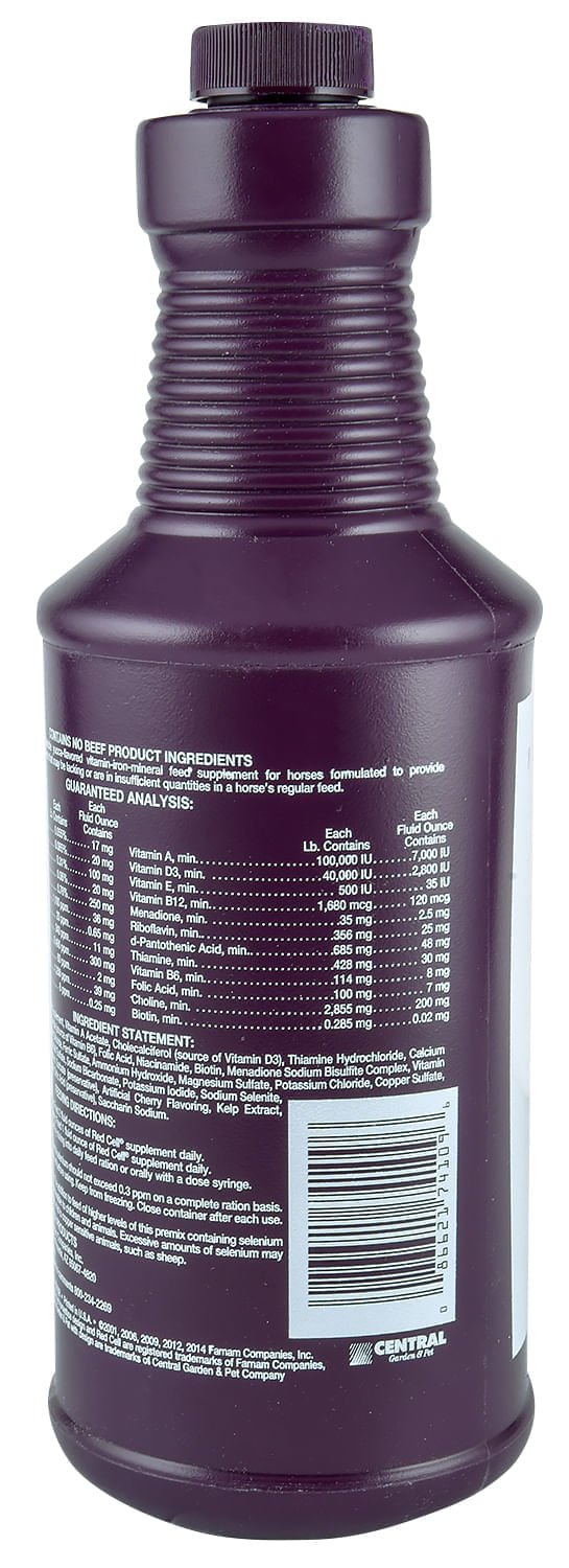 Red Cell Horse Supplement for Energy & Stamina - H3R1 - 1 quart - 3