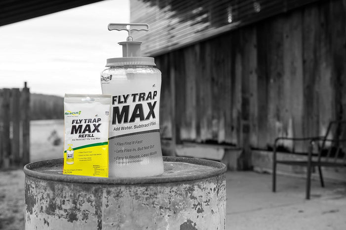 RESCUE! Fly Trap Max – Reusable Outdoor Fly Control Trap with Refill Option - SEY4 - Refill Attractant - 1 ct - 8