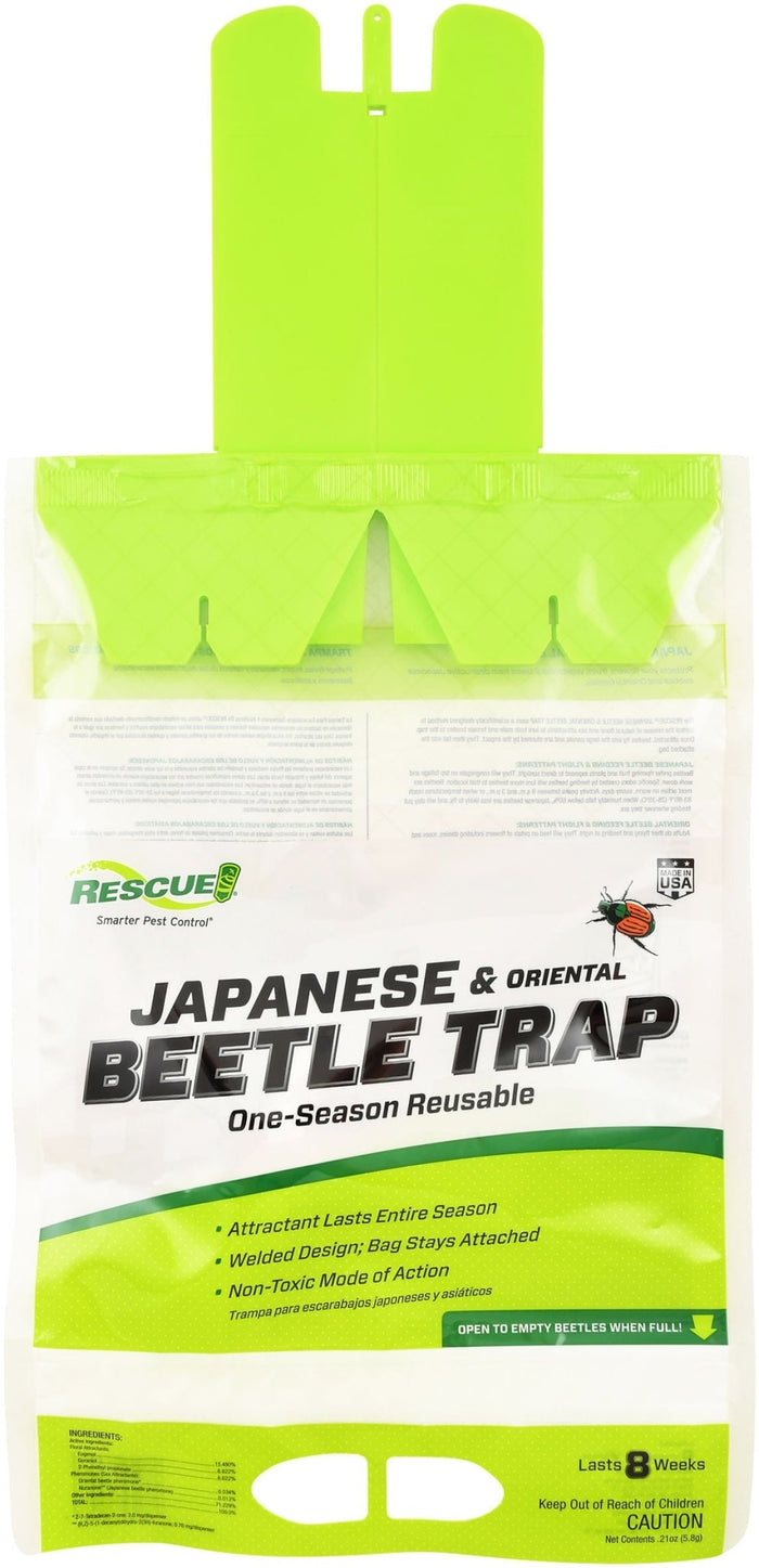 RESCUE! Japanese & Oriental Beetle Trap & Refills – Reusable, Non - Toxic Garden Pest Control - SE1E - Beetle Trap - 1 ct - 1