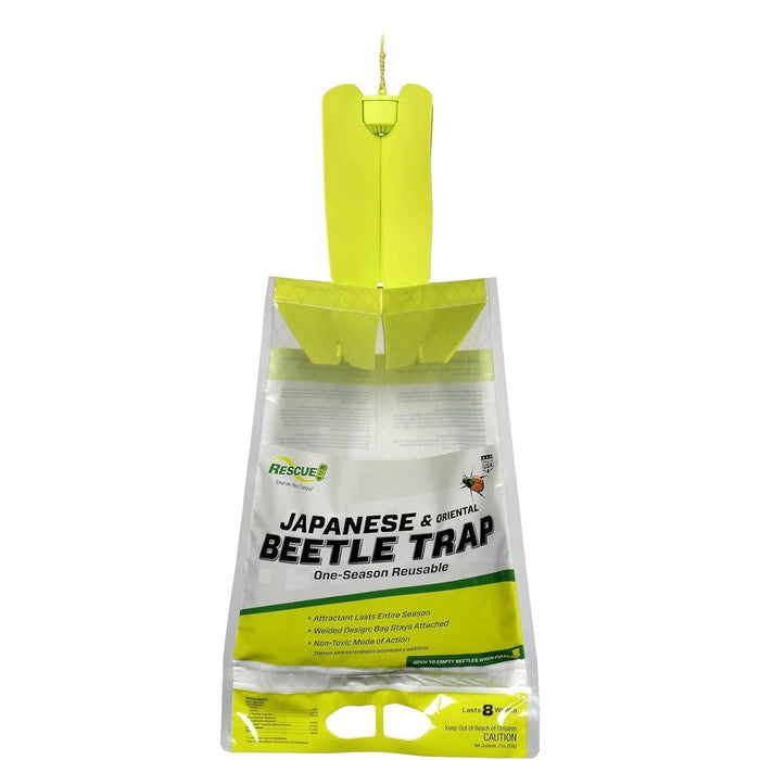 RESCUE! Japanese & Oriental Beetle Trap & Refills – Reusable, Non - Toxic Garden Pest Control - SE1E - Beetle Trap - 1 ct - 3