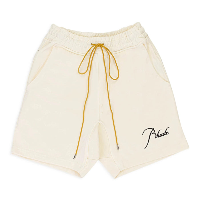 Rhude Script Sweatshorts Cream
