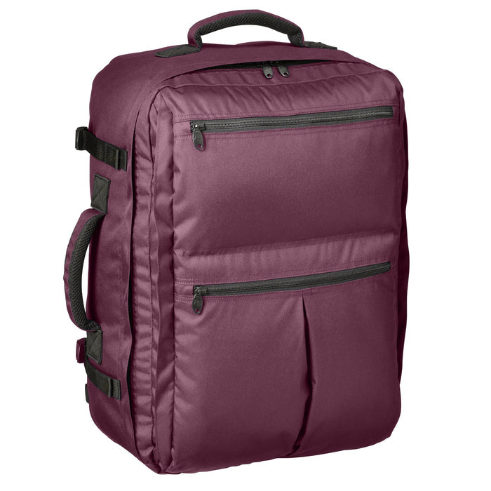 Plum carry on backpack front