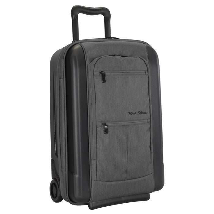 heather gray riga carry on front