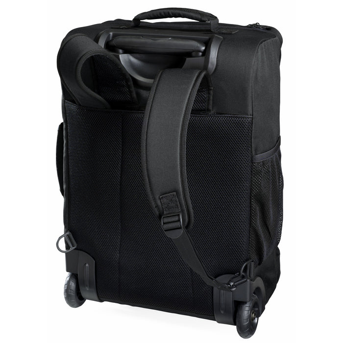 black rolling backpack straps