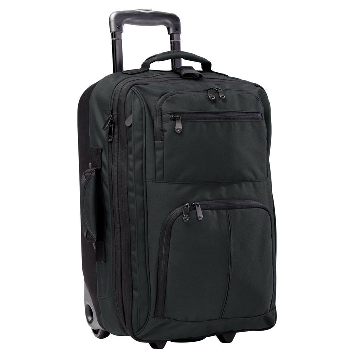 black rolling carry on front image