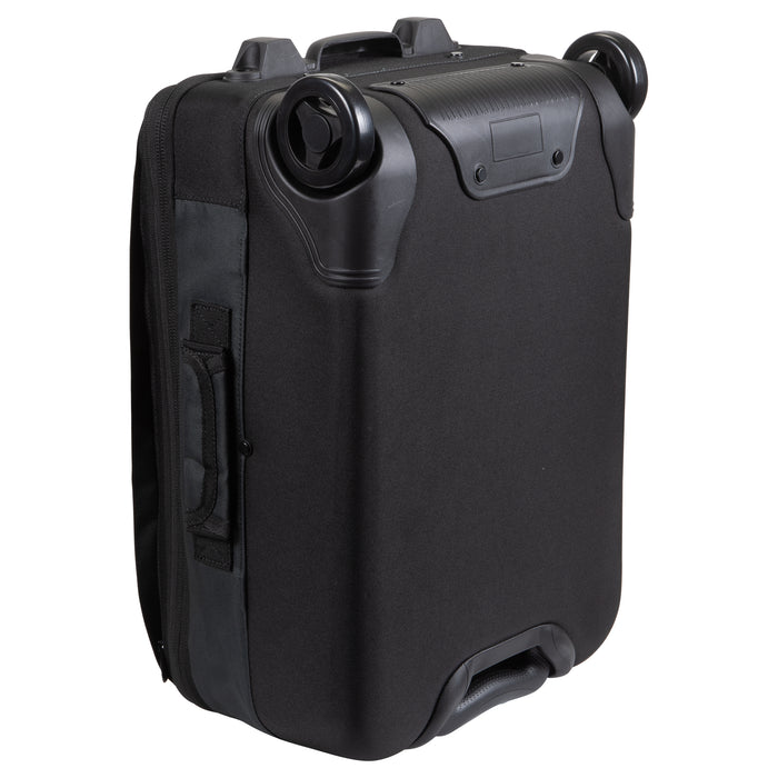 black rolling carry on bottom