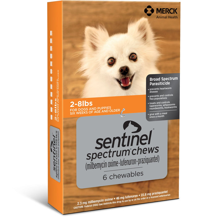 Sentinel Spectrum Chews for Dogs, 6 Chews - 012NOV-751 - 2 - 8 lbs - 1