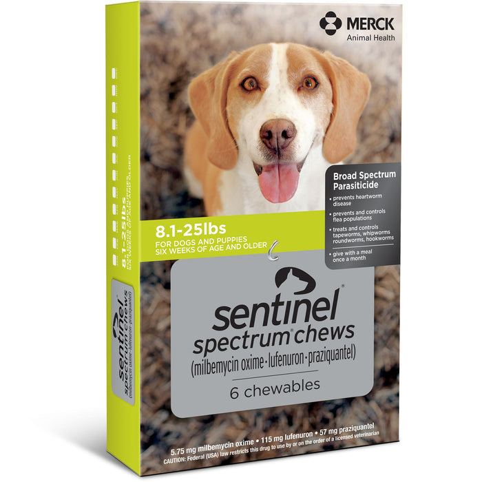Sentinel Spectrum Chews for Dogs, 6 Chews - 012NOV-751 - 2 - 8 lbs - 4