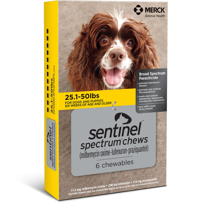 Sentinel Spectrum Chews for Dogs, 6 Chews - 012NOV-751 - 2 - 8 lbs - 7
