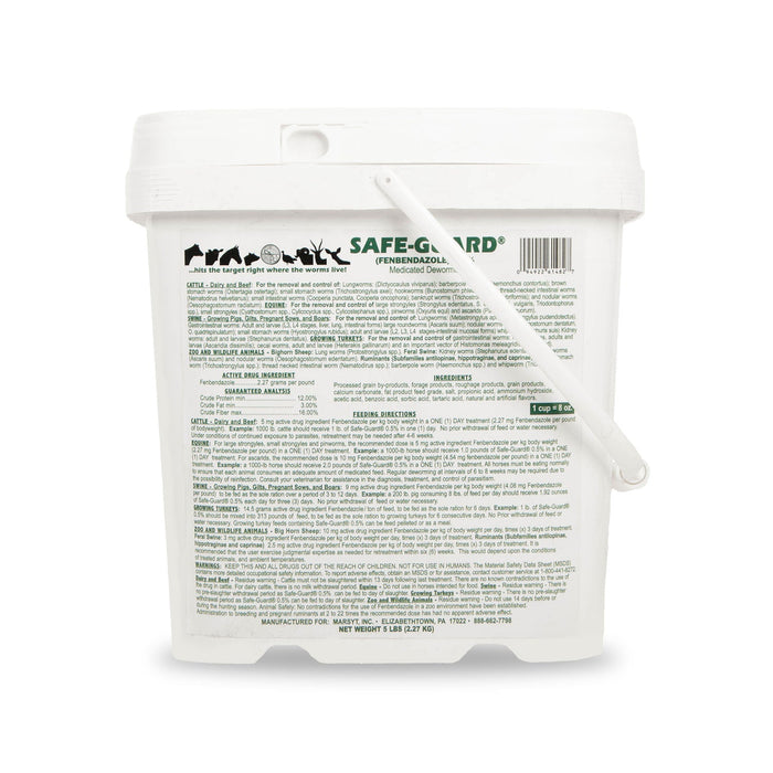 DUPLICATE - MSYAD - Safe - Guard Multi - Species Dewormer, Pellets, 5 lbs - MSYAD-DUPE - 5lb - 102 - 4