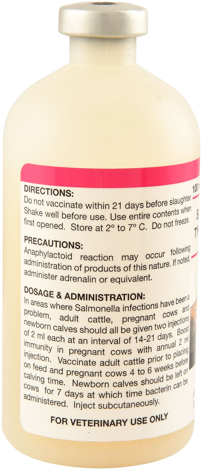 Salmonella Dublin - Typhimurium Bacterin Cattle Vaccine - C8S2 - 50 Dose Vial - 4