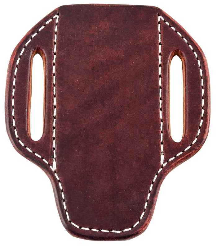 San Saba Leather Pancake Vertical Large Knife Sheath - SANHM - Burgundy Latigo - 4