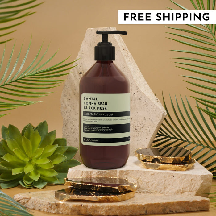 Santal | Tonka Bean | Black Musk Hand Soap Stone Candles