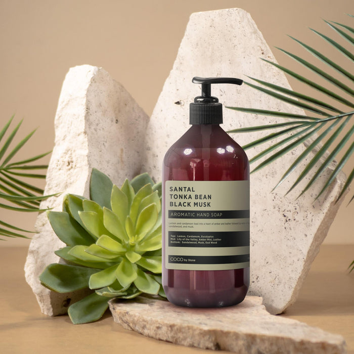 Santal | Tonka Bean | Black Musk Hand Soap Stone Candles