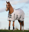 Saxon Standard Neck Mesh Horse Fly Sheet - 0V5KP - White/Green - 66 in - 1