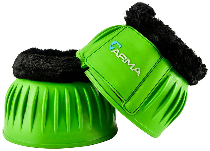 Shires Arma Fleece Bell Boots - SEPVP - Bright Green - Full - 3