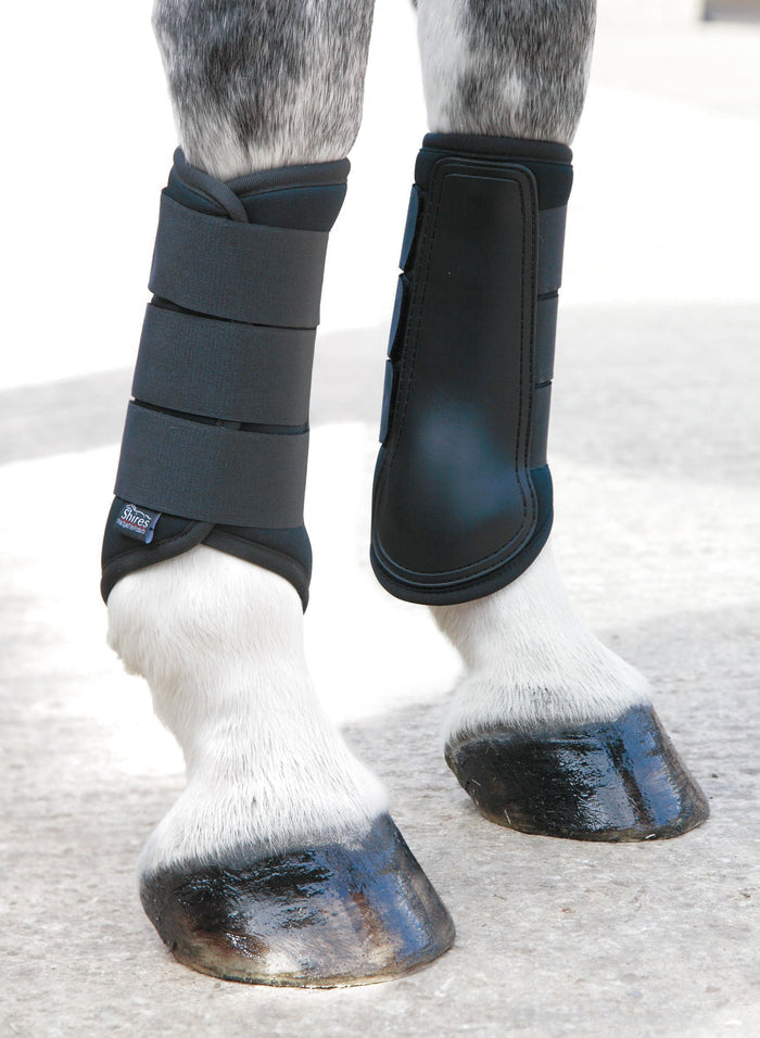 Shires Neoprene Brushing Boots - SEP2S - Black - Cob - 3