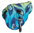 Shires Patterned Waterproof Saddle Cover - SEP1NB - Lime Peacock - 1