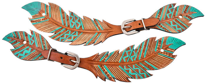Showman Feather Spur Straps - SSTAM - 2