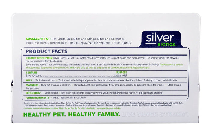 Silver Biotics Pet Vet Antibacterial First Aid Gel - ABIAA - 1.5 oz - 2