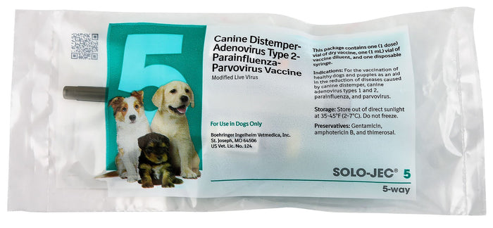 Solo - Jec 5 (5 Way Dog Vaccine) - A9S5 - 1 Dose - 1