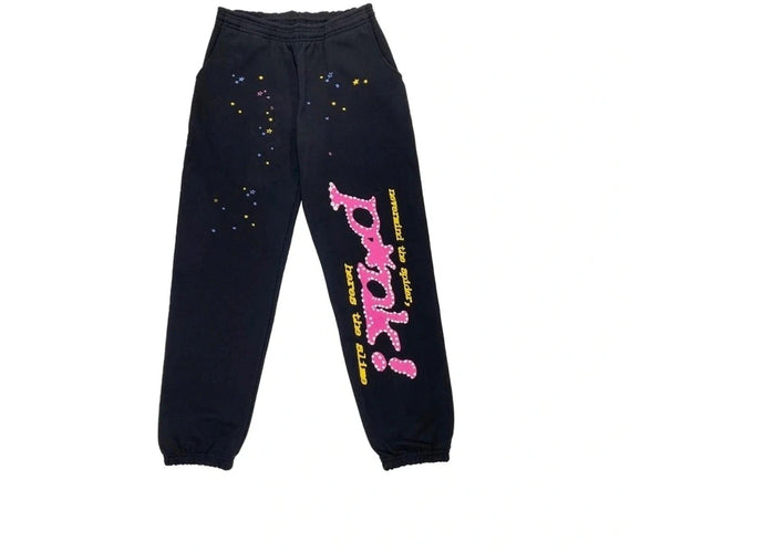 Sp5der P*NK Sweatpants Black