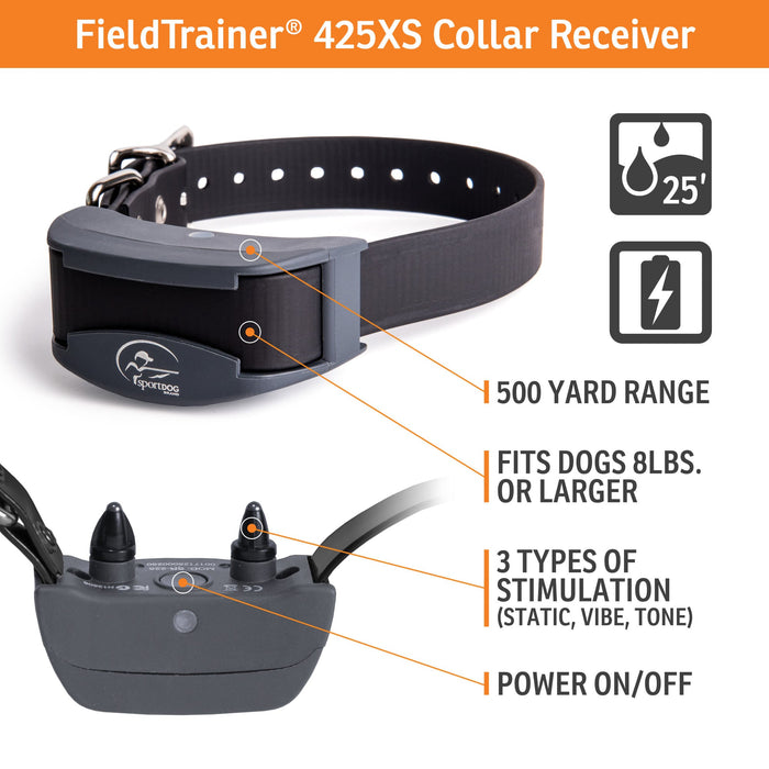 SportDOG Brand FieldTrainer 425XS Remote Trainer - RPF4 - Add - On Receiver/Collar for FieldTrainer 425S - 3