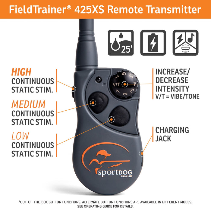 SportDOG Brand FieldTrainer 425XS Remote Trainer - RPF4 - Add - On Receiver/Collar for FieldTrainer 425S - 4