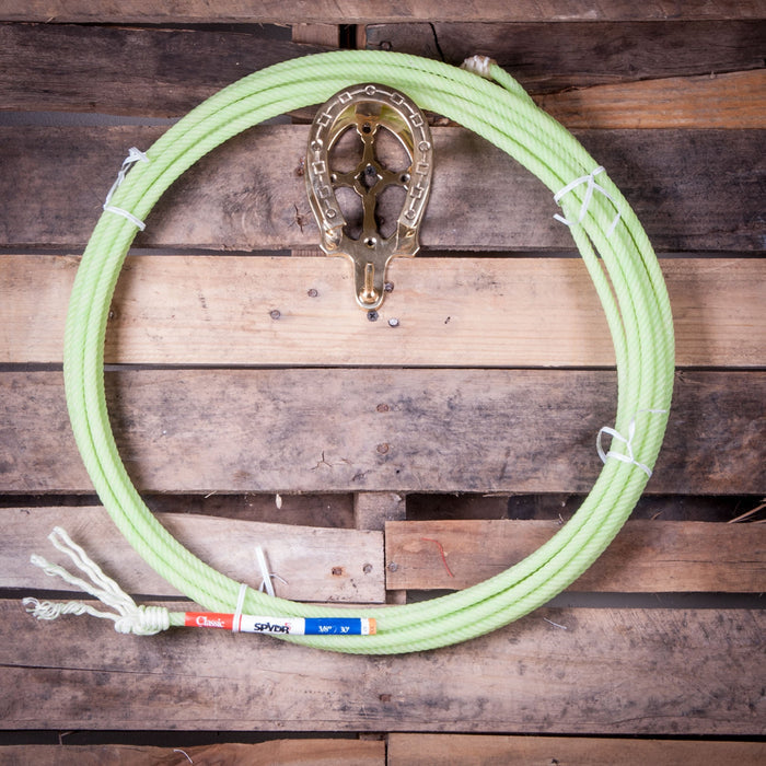 Spydr5 Slim 5 - Strand Head & Heel Roping Rope for Team Roping - CRS8 - 30 ft Head Rope - XSoft - Green - 2