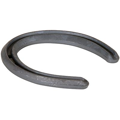 St. Croix Regular Weight Rim Steel Horseshoes – Forged Durable Hoof Shoes with Rolled Toe for Traction - SOS6 - Size 000 - 1 Pair - 1