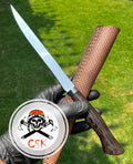 Stainless 440C Steel Fillet-Boning Knife with Stained Wenge wood handle by cskforged cskforged