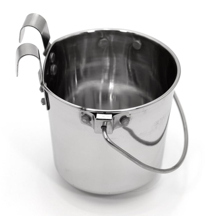 Stainless Steel Pail, Flat Sided Hook-On with Rivets - 010LB-8356 - 1 qt - 1 ct - 1