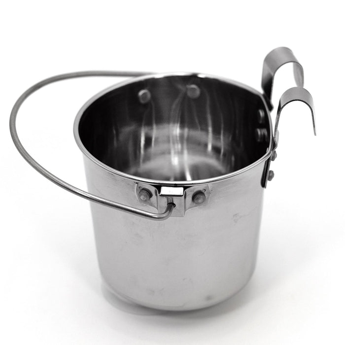 Stainless Steel Pail, Flat Sided Hook-On with Rivets - 010LB-8356 - 1 qt - 1 ct - 3