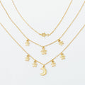 Starred Up Chain Anklet, Set of 3 Ellisonyoung.com