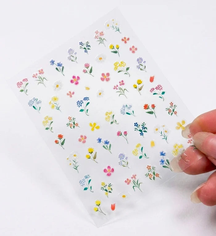 Stickers décoratifs fleurs colorées