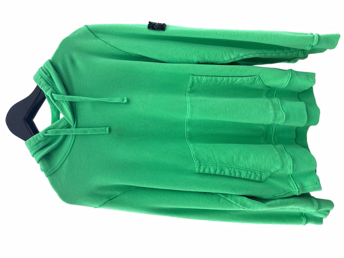 Stone Island 64120 Brushed Cotton Fleece Hooded Sweater Light Green