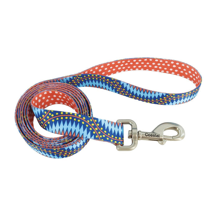 Sublime Dog Leash - C21GX - Blue Diamond Dots - Medium/Large - 1" x 6' - 1
