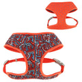 Sublime Reversible Dog Harness - C21HS - Red Blue Graffiti with Red Stars - XXS - 5/8" x 14" - 16" - 2