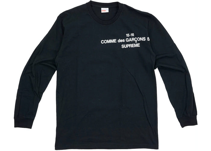 Supreme Comme Des Garcons Long Sleeve Tee Black