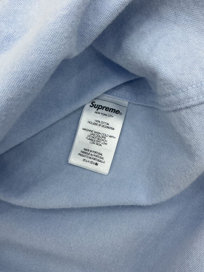Supreme Flannel Oxford Shirt Light Blue