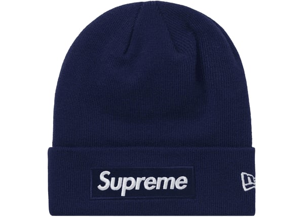 Supreme New Era Box Logo Beanie (FW21) Washed Navy