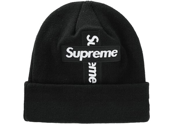 Supreme New Era Cross Box Logo Beanie Black