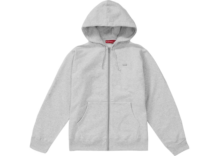 Supreme Reflective Small Box Zip Up Sweatshirt Ash Grey