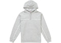 Supreme Text Stripe Hooded Sweatshirt Heather Grey