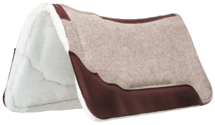 Synergy Contoured EVA Sport Foam Wool Saddle Pad, Merino Wool - WLC1CN - 2