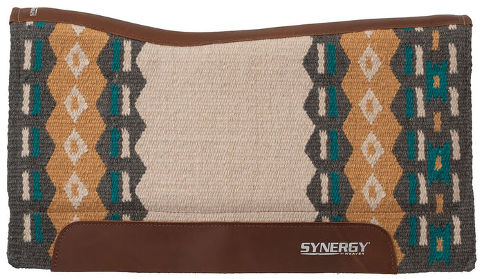 Synergy Contoured Performance Buckstitch Saddle Pad - WLC2J8 - Bisque/Mustard - 5